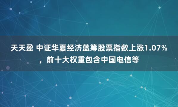 天天盈 中证华夏经济蓝筹股票指数上涨1.07%，前十大权重包含中国电信等
